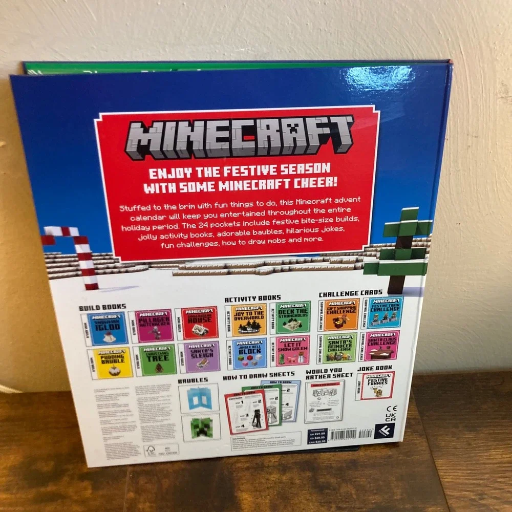 Minecraft Advent Calendar Book Collection 24 Days of Activities Mojang Official